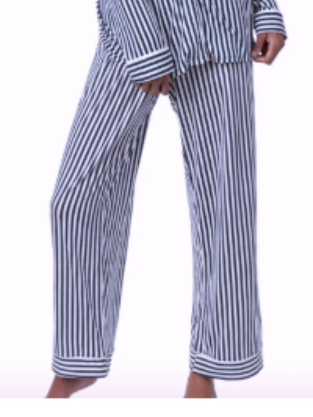 Classic Stripe Lounge/ Pajama Pants + POCKETS - NWT - S-Navy - Lively -Wide leg